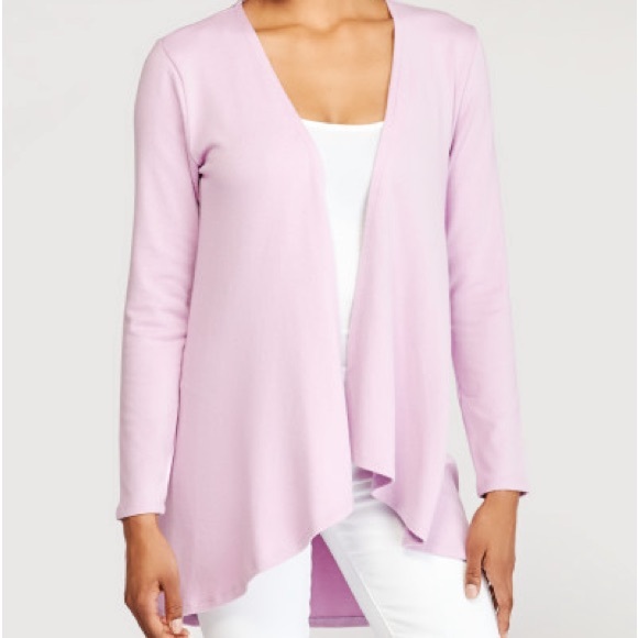 Cardigan style lavender wrap/sweater by Wantables.  Long sleeve. - Picture 6 of 6